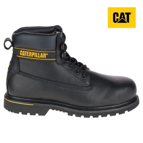 Pánské Pracovní Boty Caterpillar Holton Steel Toe S3 HRO SRC Černé (CZ-9TIE)